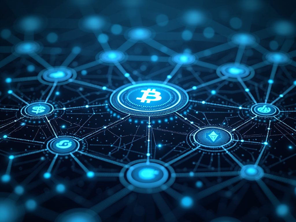 Rappresentazione della tecnologia blockchain che sta alla base delle criptovalute.