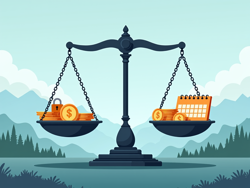 A comparison between time deposit and savings account illustrating the pros and cons of both forms of investment.