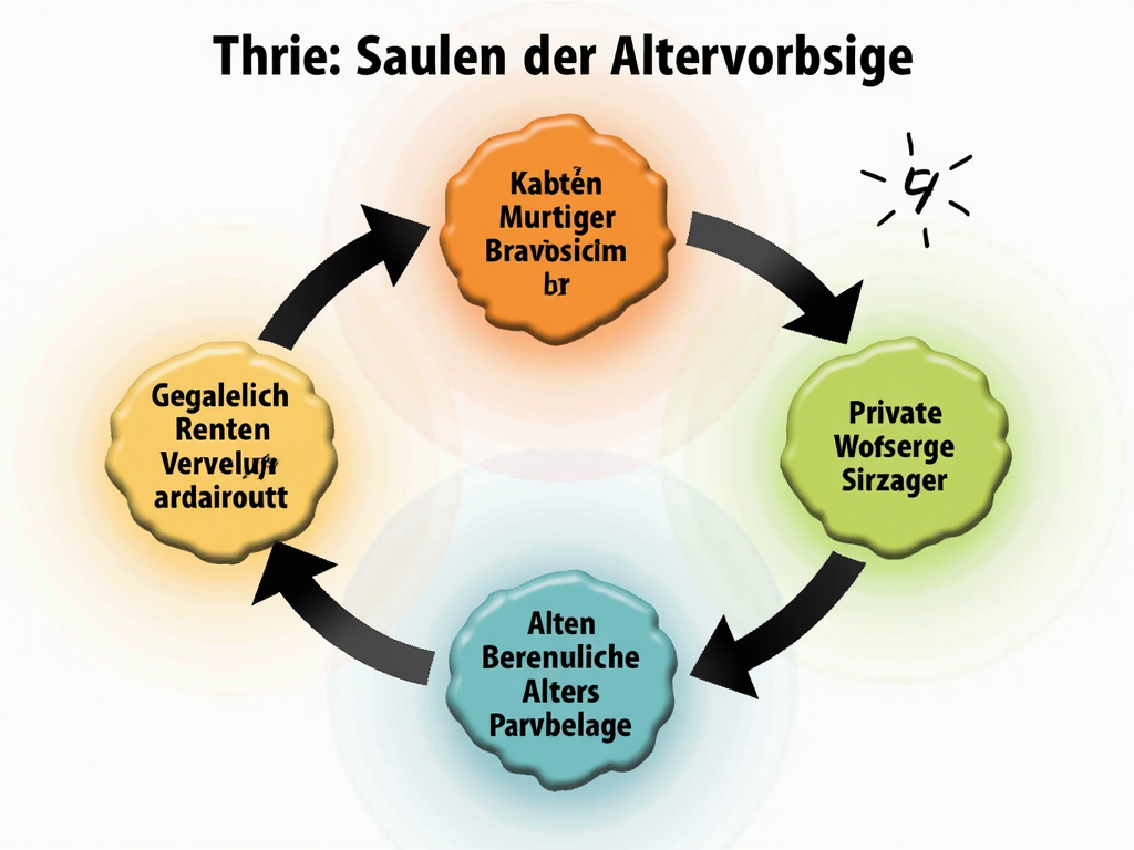 The three pillars of pension planning: legal, occupational, and private pension.