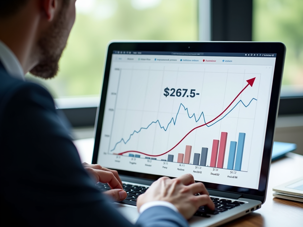 Ein Investor analysiert Finanzdiagramme, um die Vorteile der Dividendenstrategie zu verstehen.