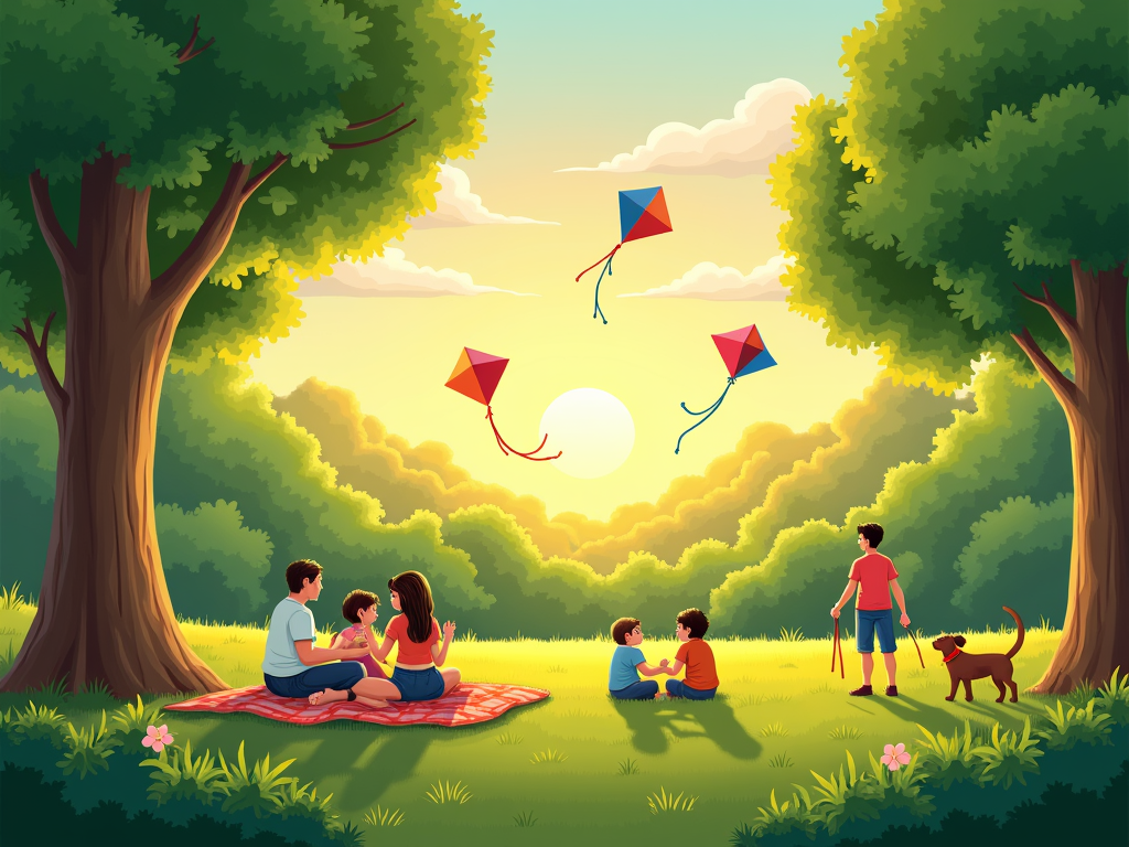 Ein Park voller Leben und Aktivitäten – alles kostenlos.