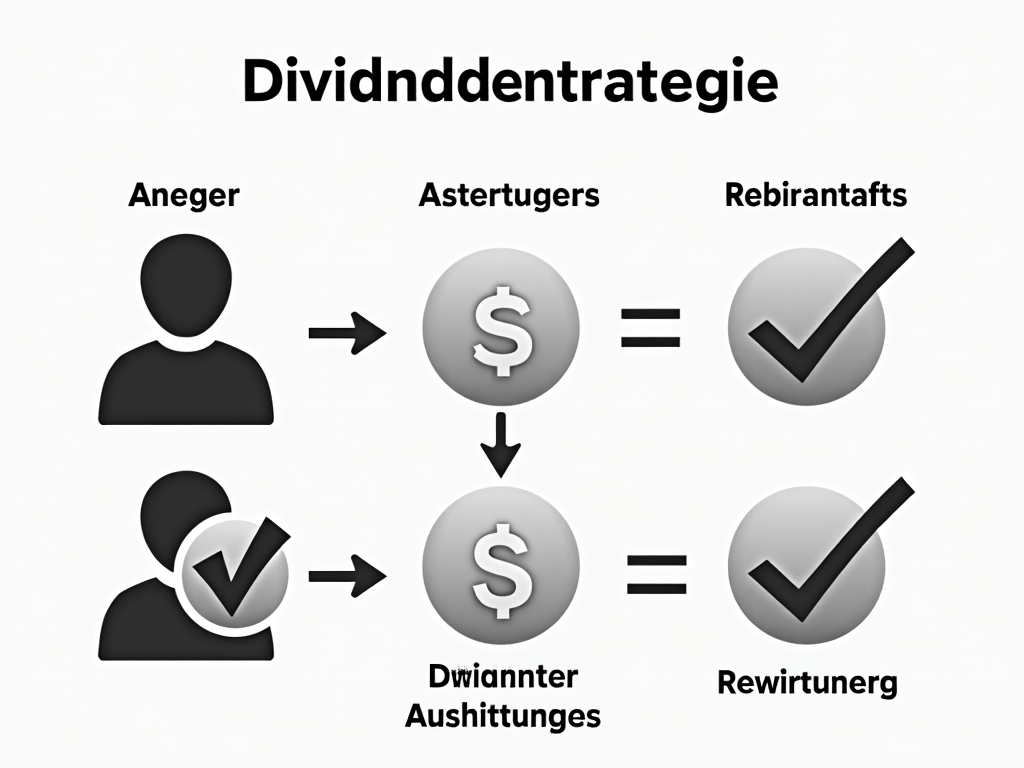 A diagram representing the cycle of the dividend strategy.