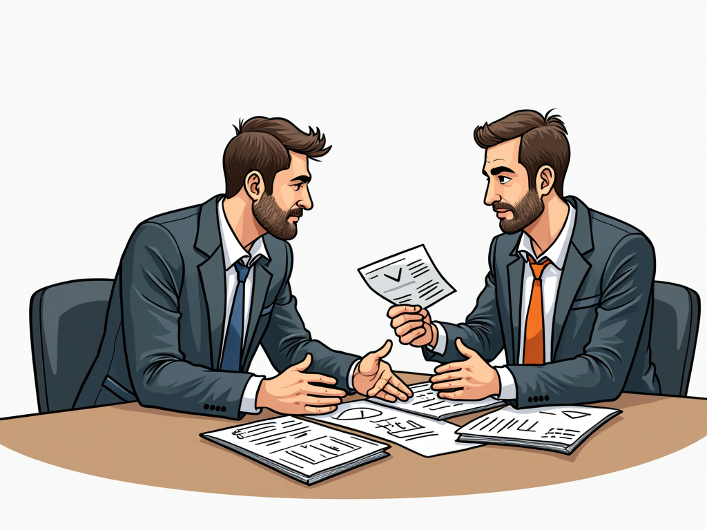 Un consulente spiega i vantaggi della ristrutturazione del debito.