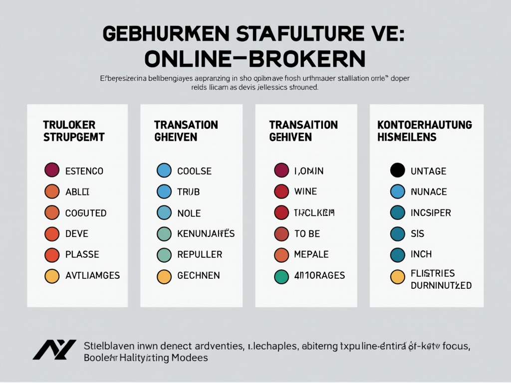 Ein Diagramm, das die Gebührenstrukturen verschiedener Online-Broker vergleicht.
