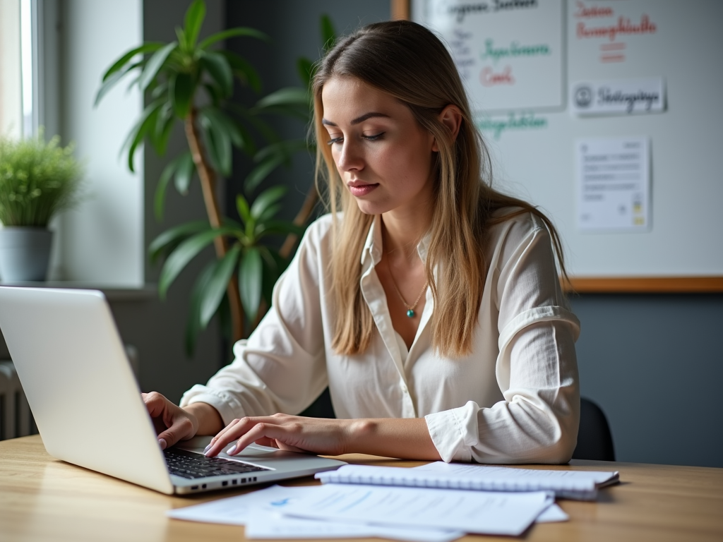 A person analyzes their finances to reduce debts.