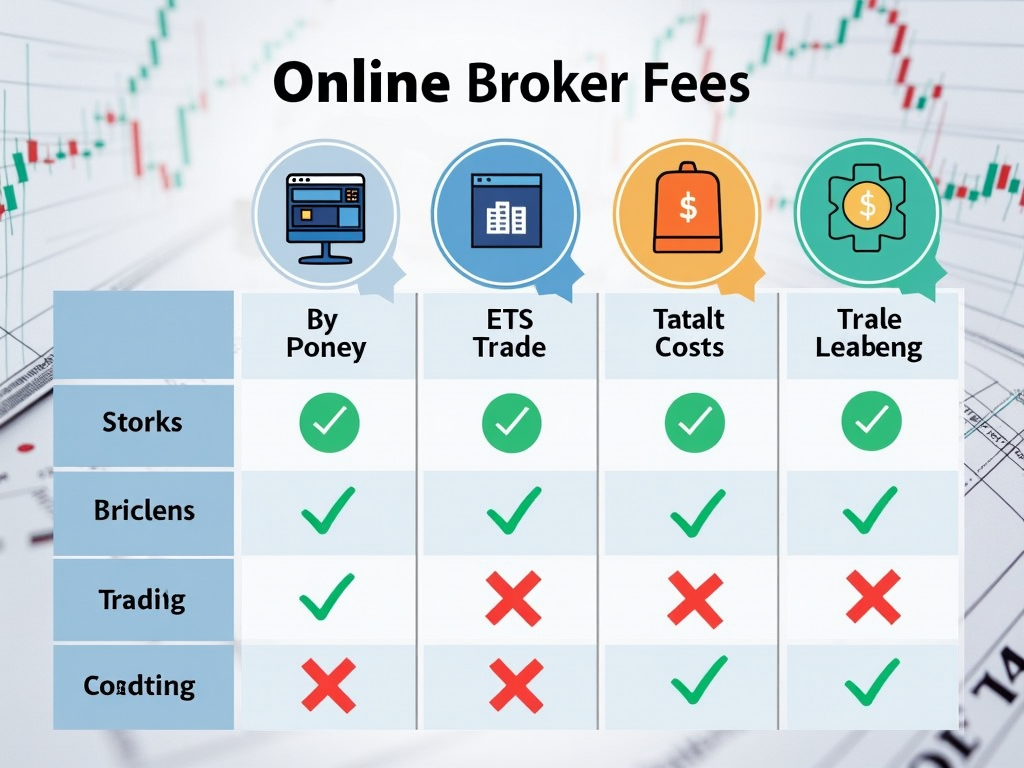 Vergleich der Gebührenstrukturen verschiedener Online-Broker.