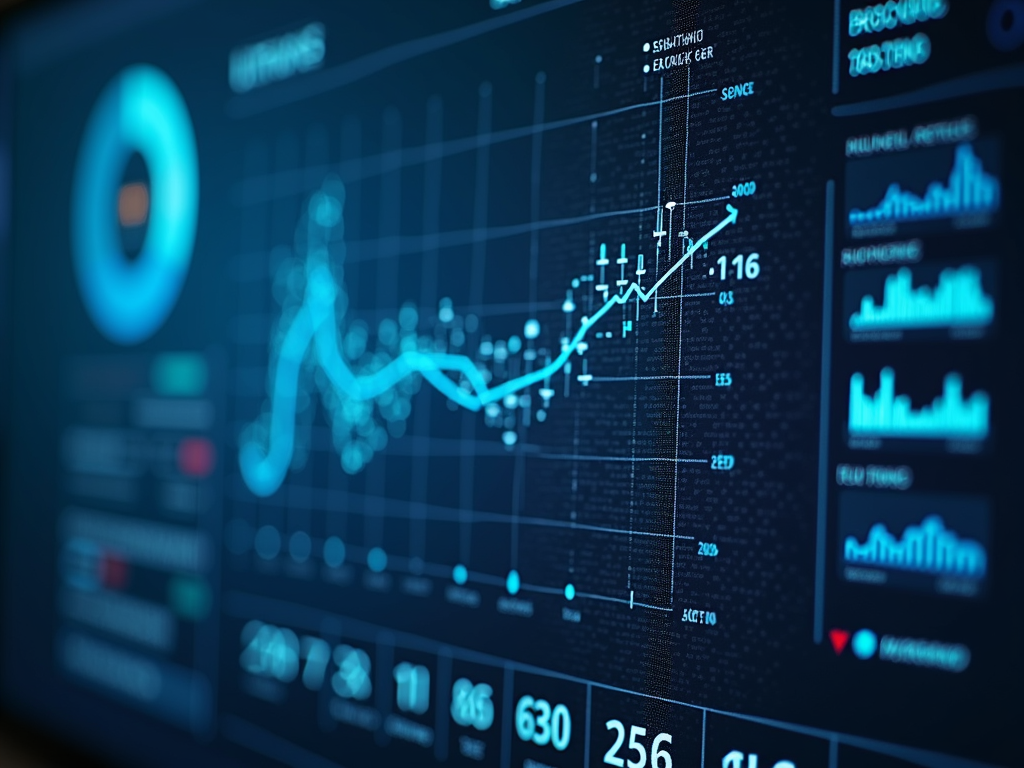 Ein digitales Dashboard, das die Automatisierung von Robo-Advisors visualisiert.