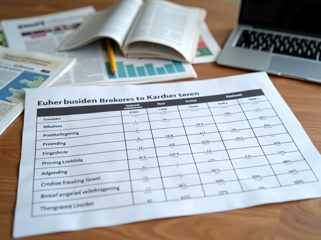 Comparison of the fee structures of leading online brokers.
