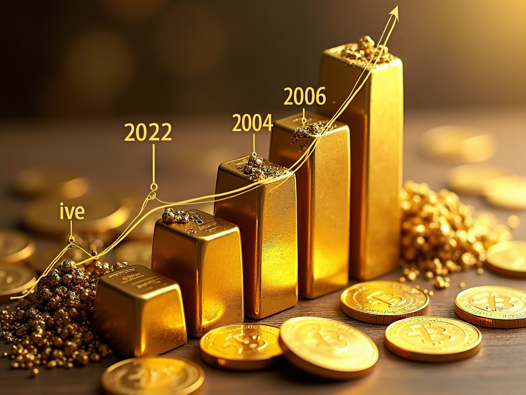Goldpreis-Trends von 2022 bis 2024 mit Einflussfaktoren.