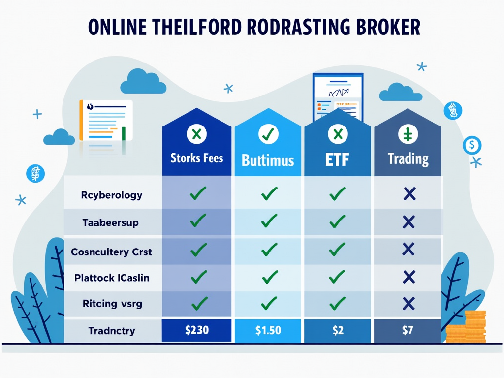 Vergleich der Gebührenstrukturen verschiedener Online-Broker.