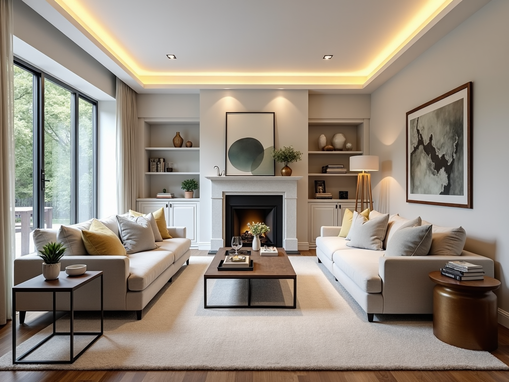 A modern living room that increases property value.