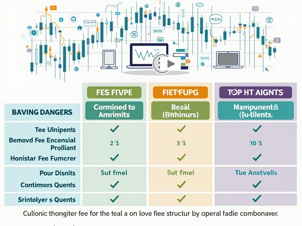Representation of the various fee structures of online brokers.