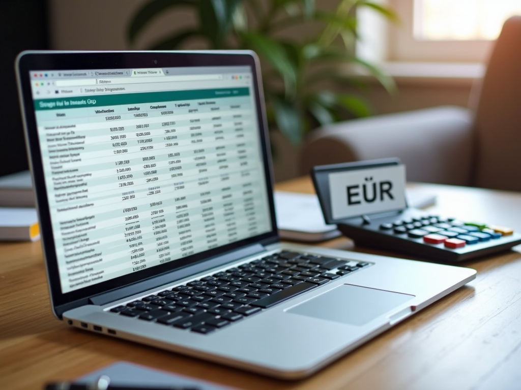 Ein typisches Homeoffice-Setup für die Erstellung einer EÜR.