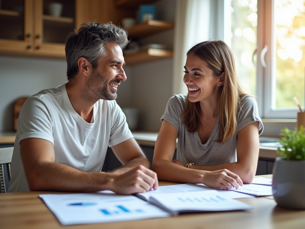 A couple openly discusses their financial plans.