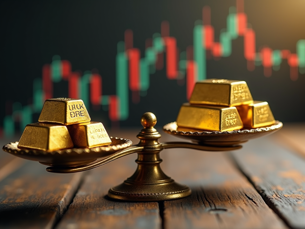 A balance between gold and market volatility.