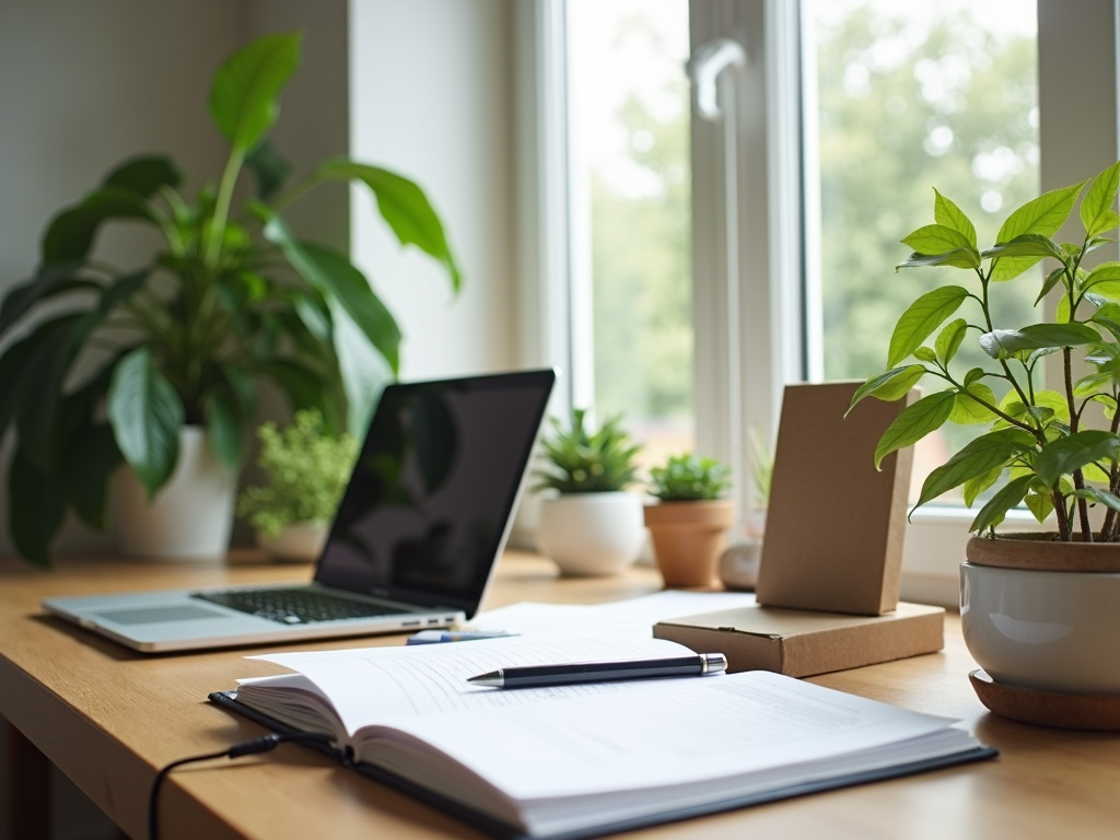A well-organized office shows the importance of sustainable saving habits.