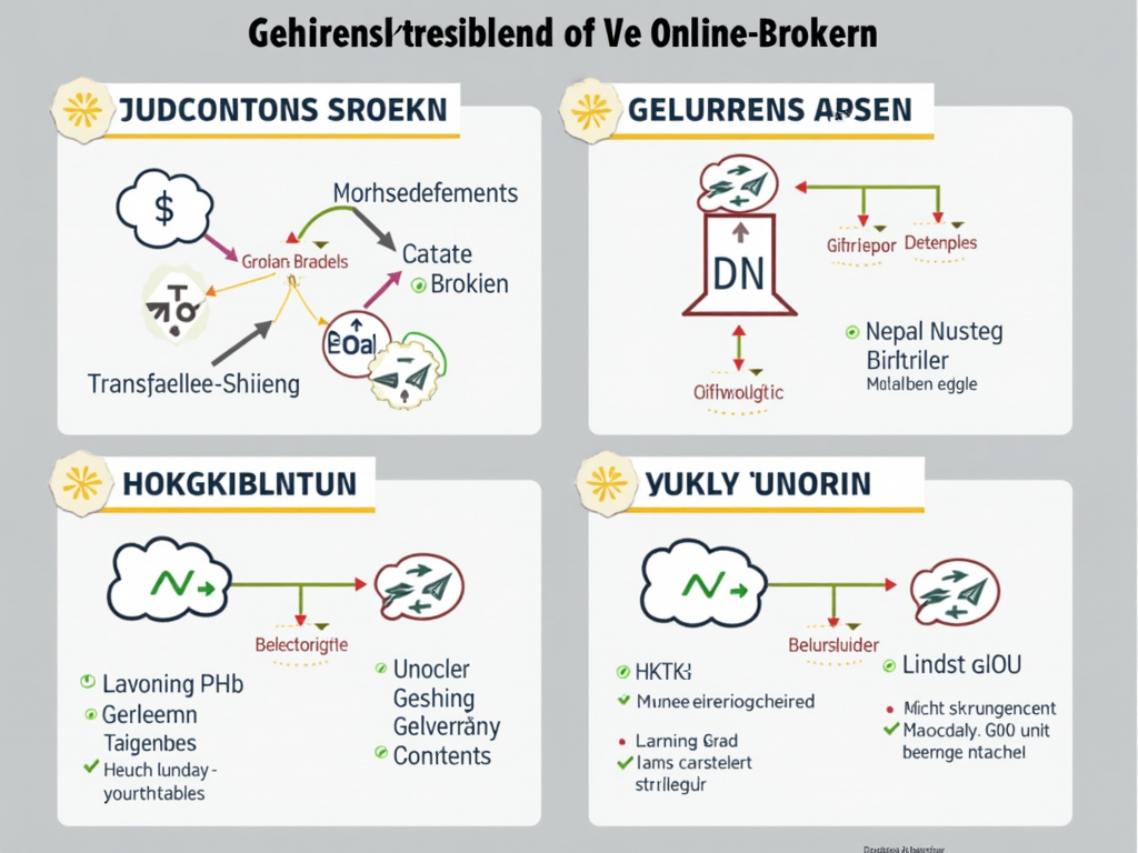 Ein Diagramm, das die Gebührenstrukturen verschiedener Online-Broker vergleicht.
