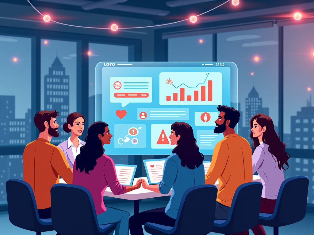 Investors discuss Crowdinvesting projects on a digital platform.