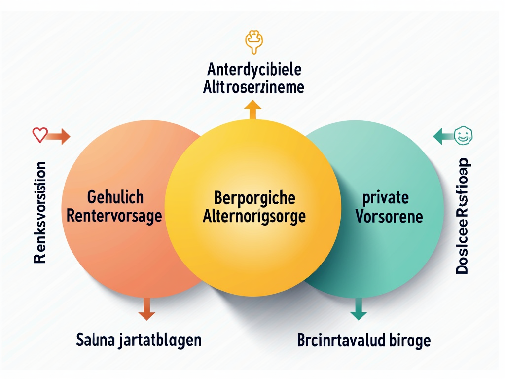 The three pillars of pension planning: legal, occupational, and private pension.