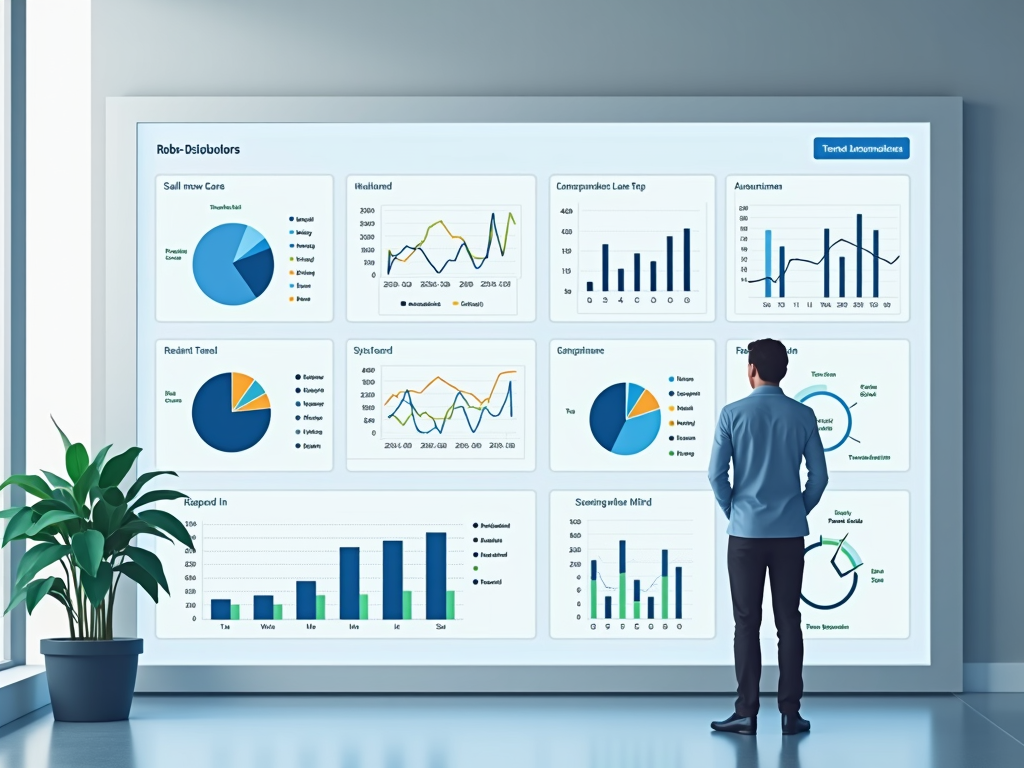 Ein digitales Dashboard, das die Automatisierung von Robo-Advisors visualisiert.