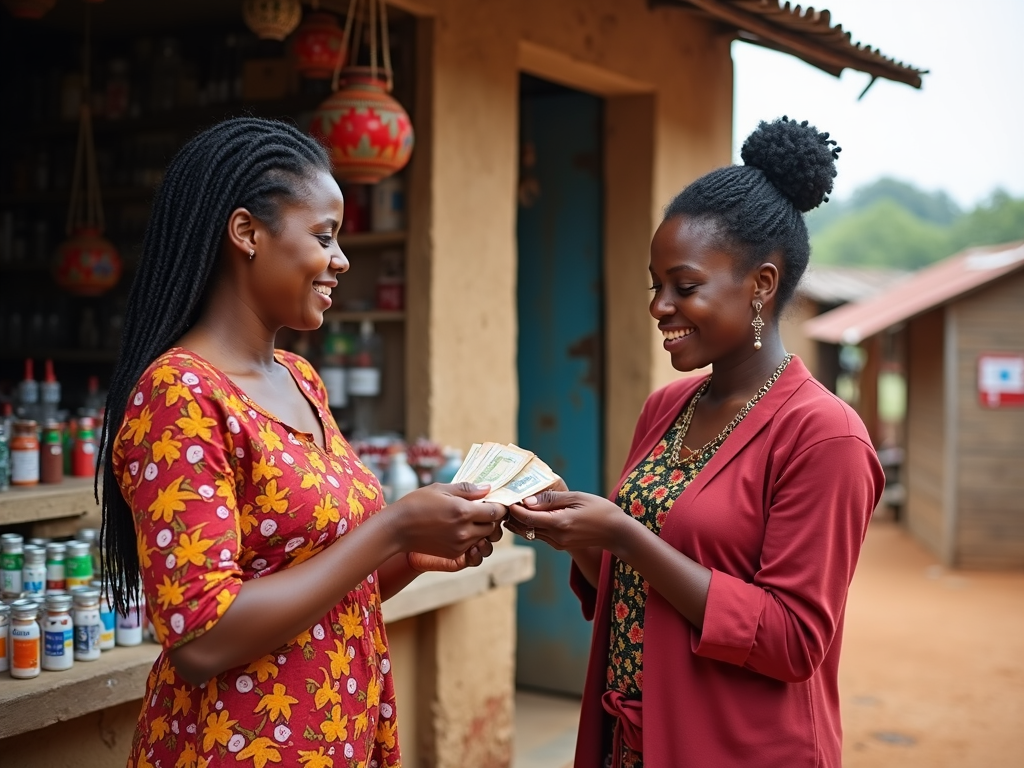 A small entrepreneur receives a loan to expand their business.