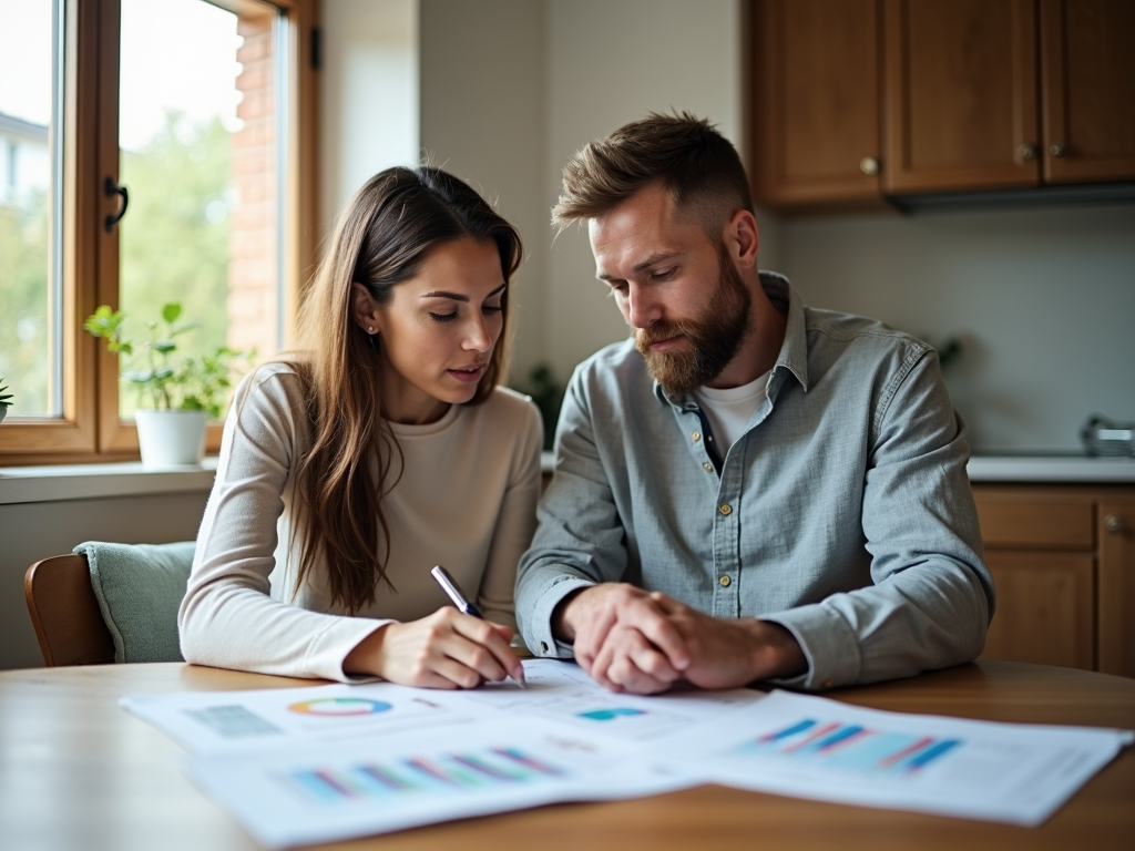 A couple openly discusses their financial plans.