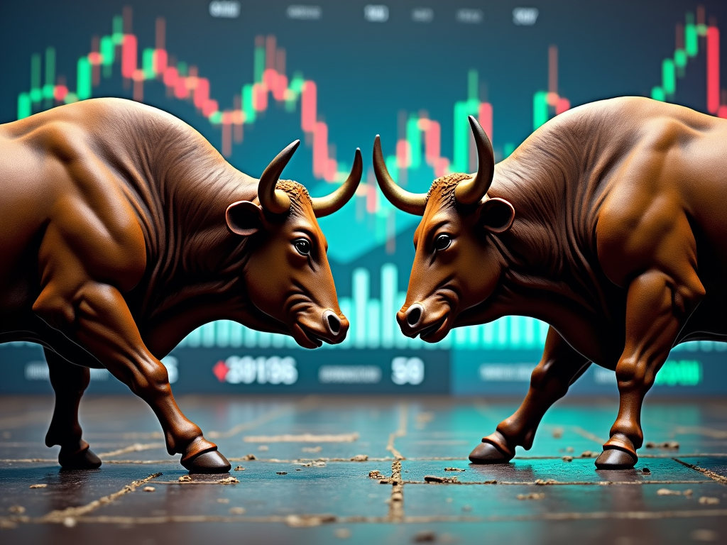 Symbolische Darstellung des DAX und CAC 40 im Vergleich.
