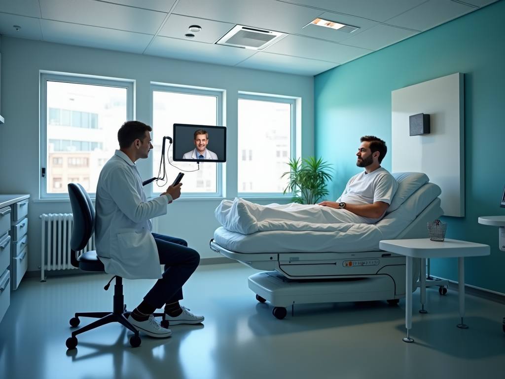 Die Symbiose von Telemedizin und Präsenzmedizin in einem modernen Krankenhaus.