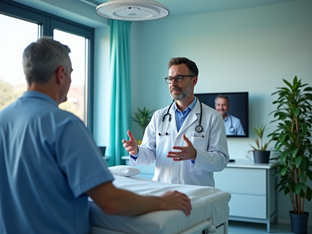 Die Symbiose von Telemedizin und Präsenzmedizin in einem modernen Krankenhaus.