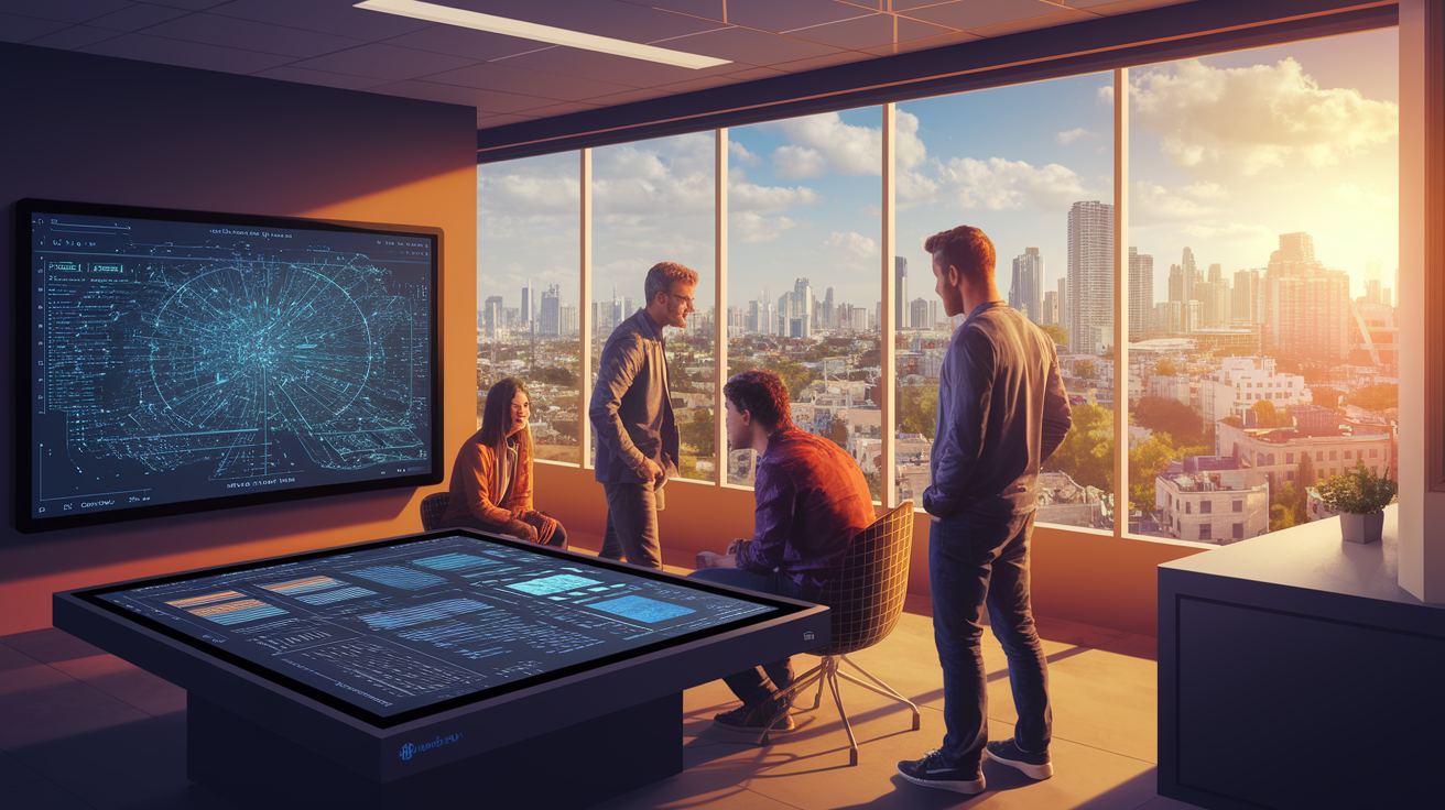 A look at a modern tech startup office in Tel Aviv.