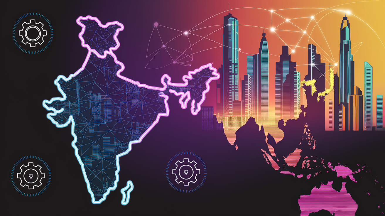 A visual representation of the growth dynamics in tech startup ecosystems in India and Southeast Asia.