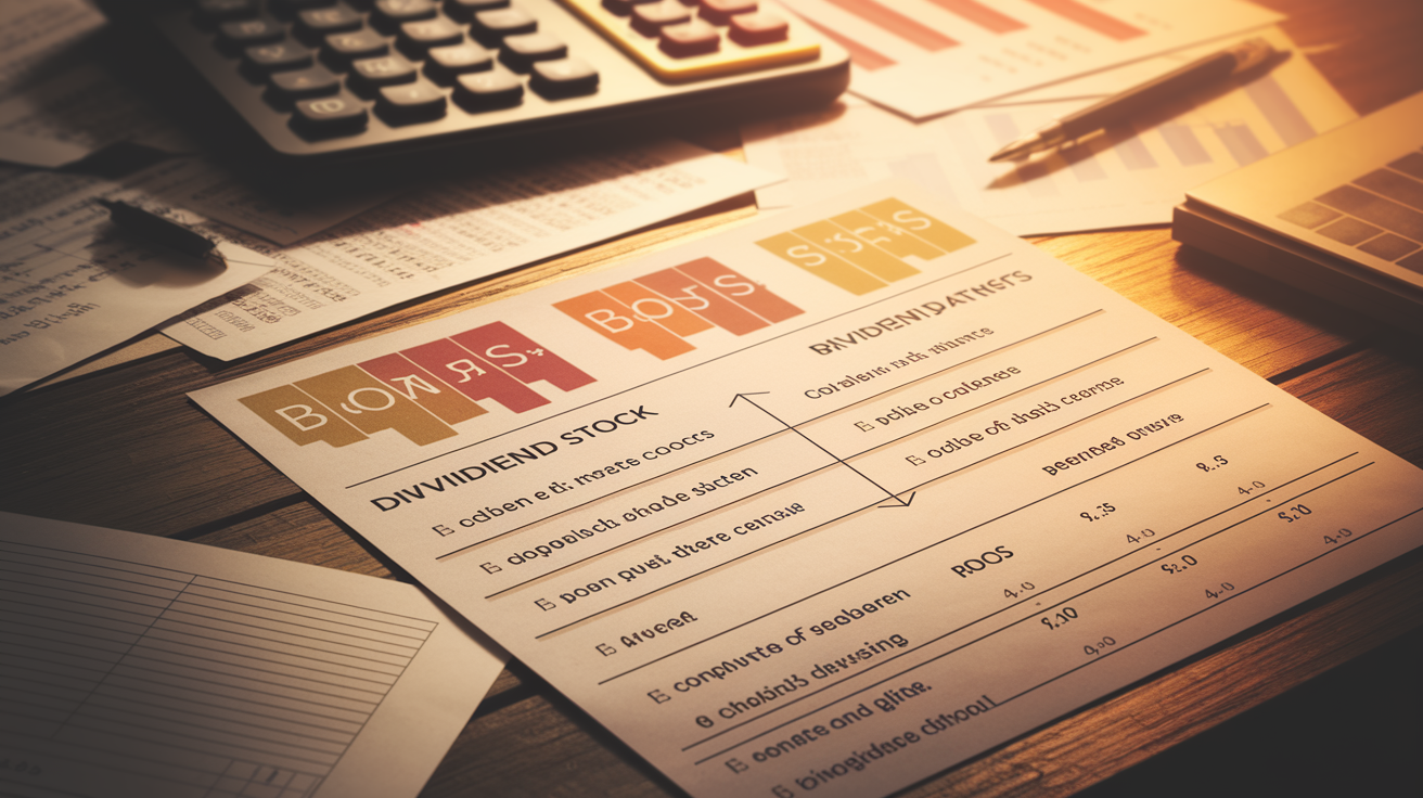 A comparison of the pros and cons of bonds and dividend stocks.