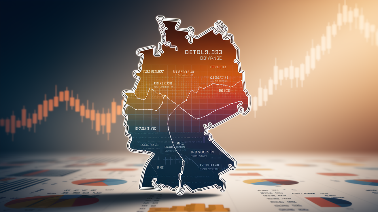 Graphic representation of German public debt and its economic repercussions.