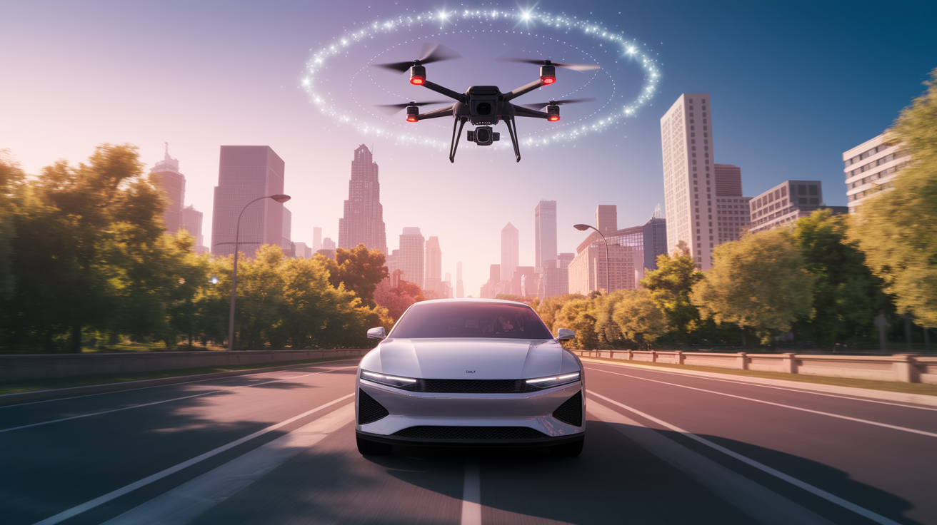 Drones and autonomous vehicles in urban environments: a look at their applications.