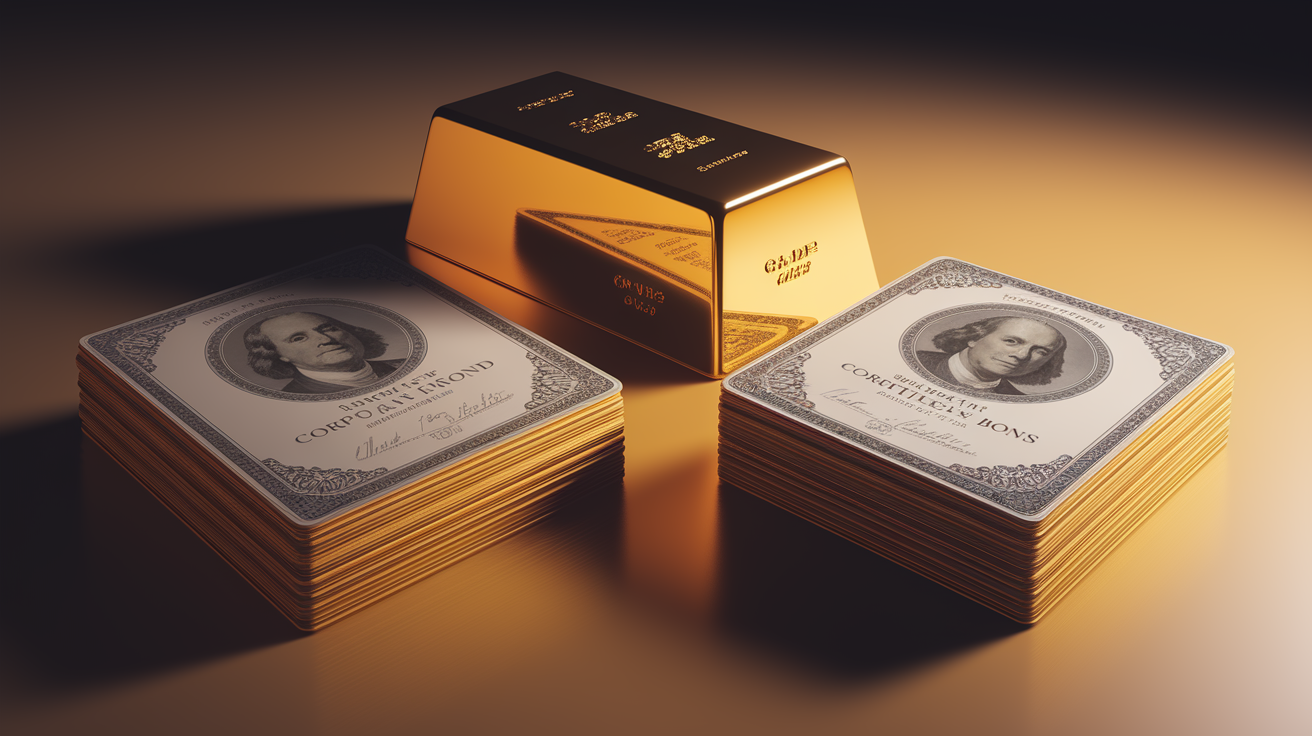 Gold and corporate bonds compared: Opportunities and risks in times of declining rates.