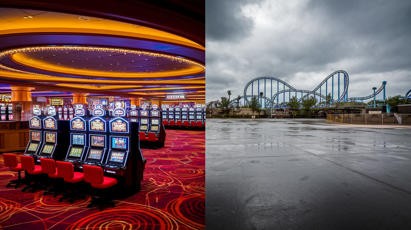 A comparison of economic resilience: Gambling vs. Amusement Park.