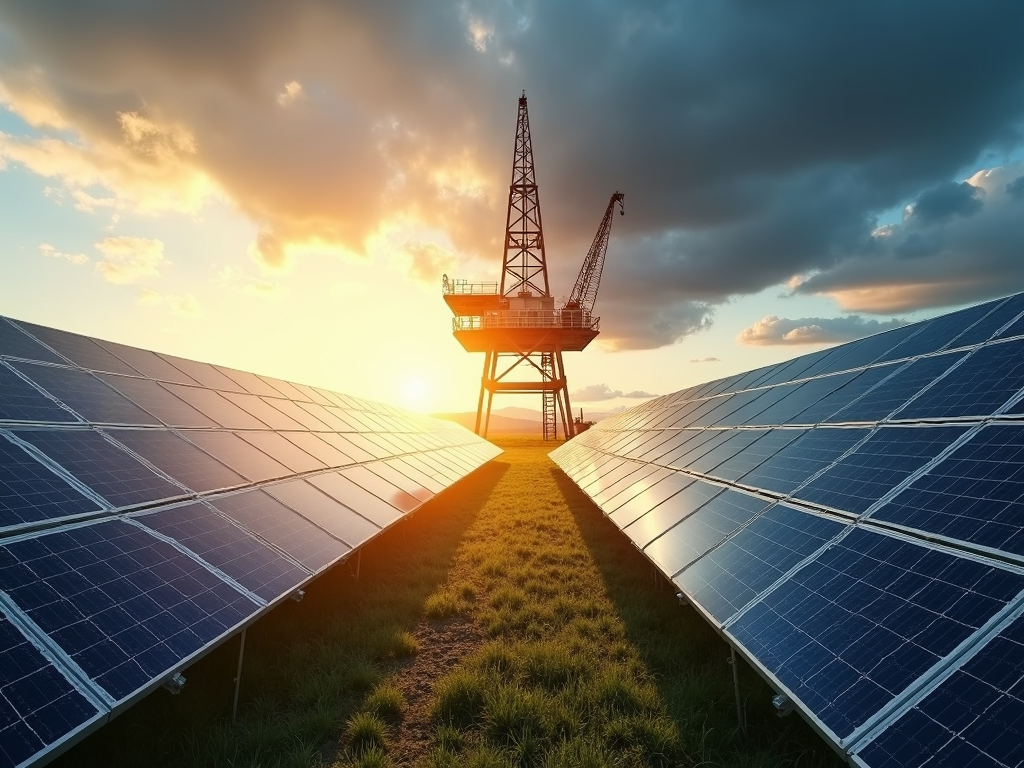 A comparison between investments in renewable energy and fossil fuels.