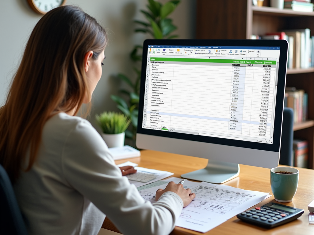 A person planning the budget to control expenses and income.