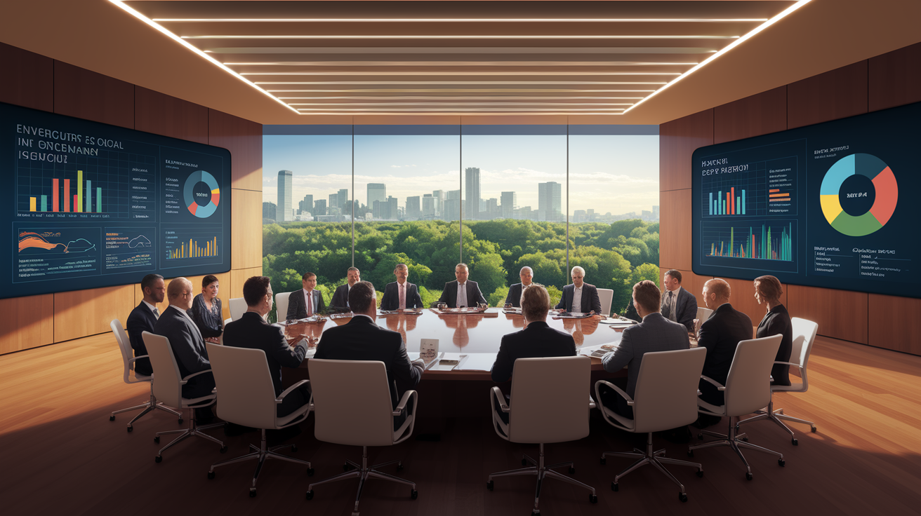 Business leaders discuss ESG criteria and their impact on valuations.