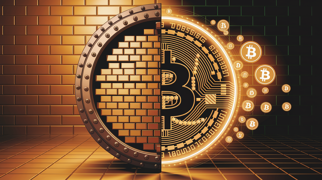 Ein Vergleich der Stabilität und Sicherheit von Gold und Kryptowährungen.
