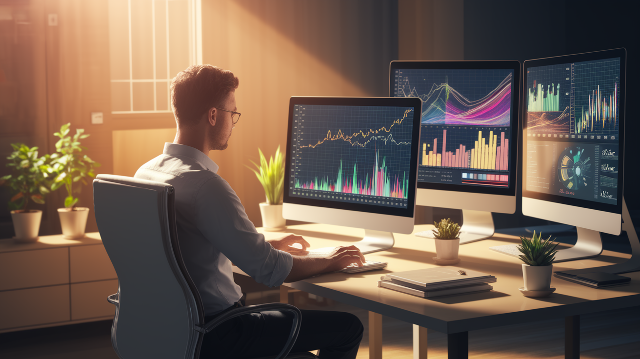 Analysts comparing application areas of data analysis software and BI tools.
