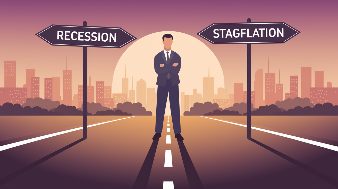 Ein Investor steht vor der Wahl zwischen Rezessions- und Stagflationsstrategien.