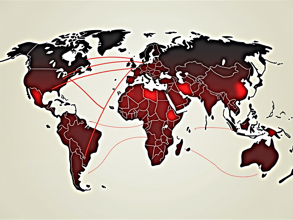 Geopolitical tensions and tariffs disrupt global trade routes.