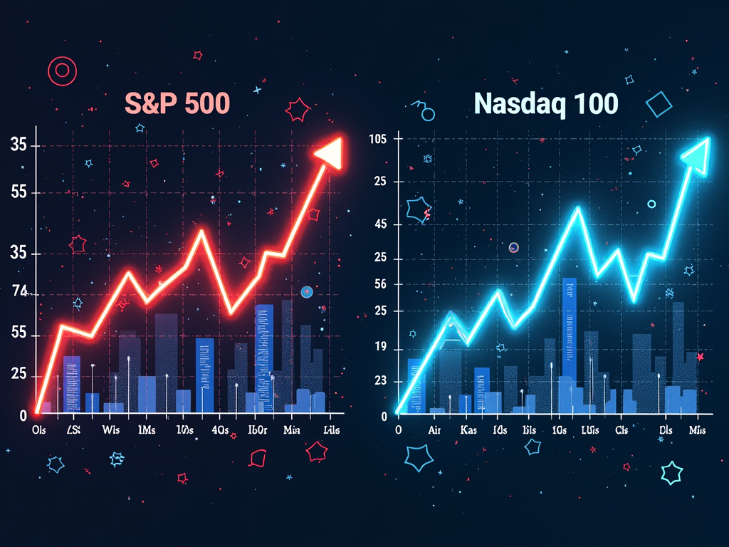Comparison of market coverage between S&P 500 and Nasdaq 100.