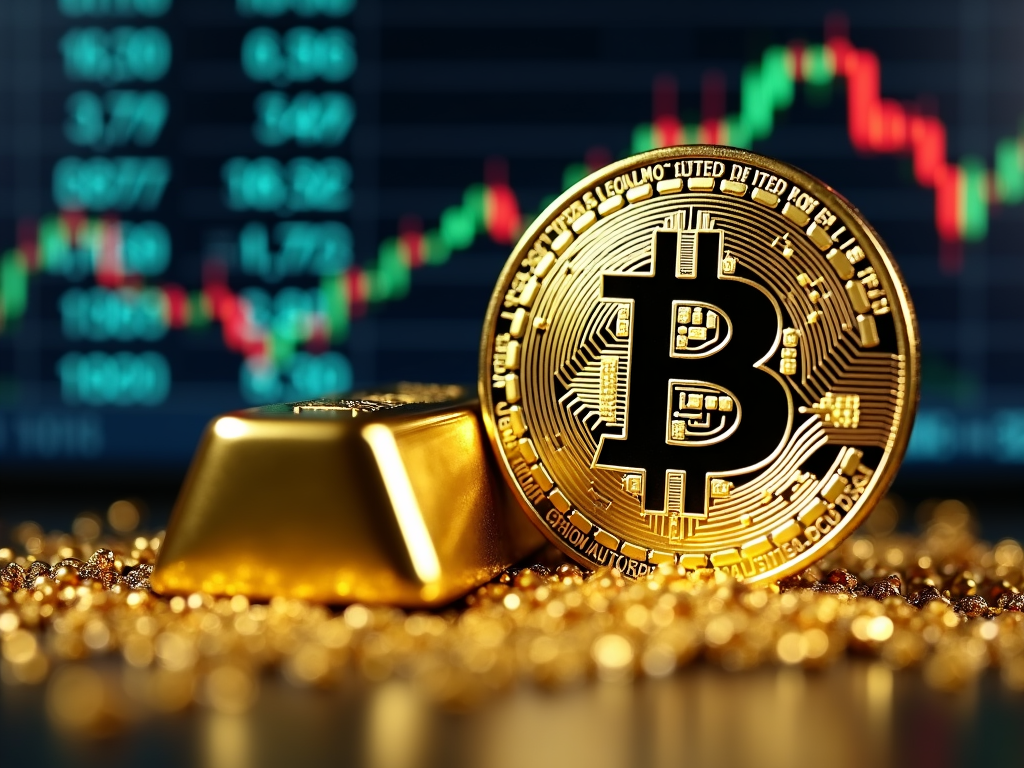 Bitcoin come classe di investimento digitale, paragonabile all'oro tradizionale.